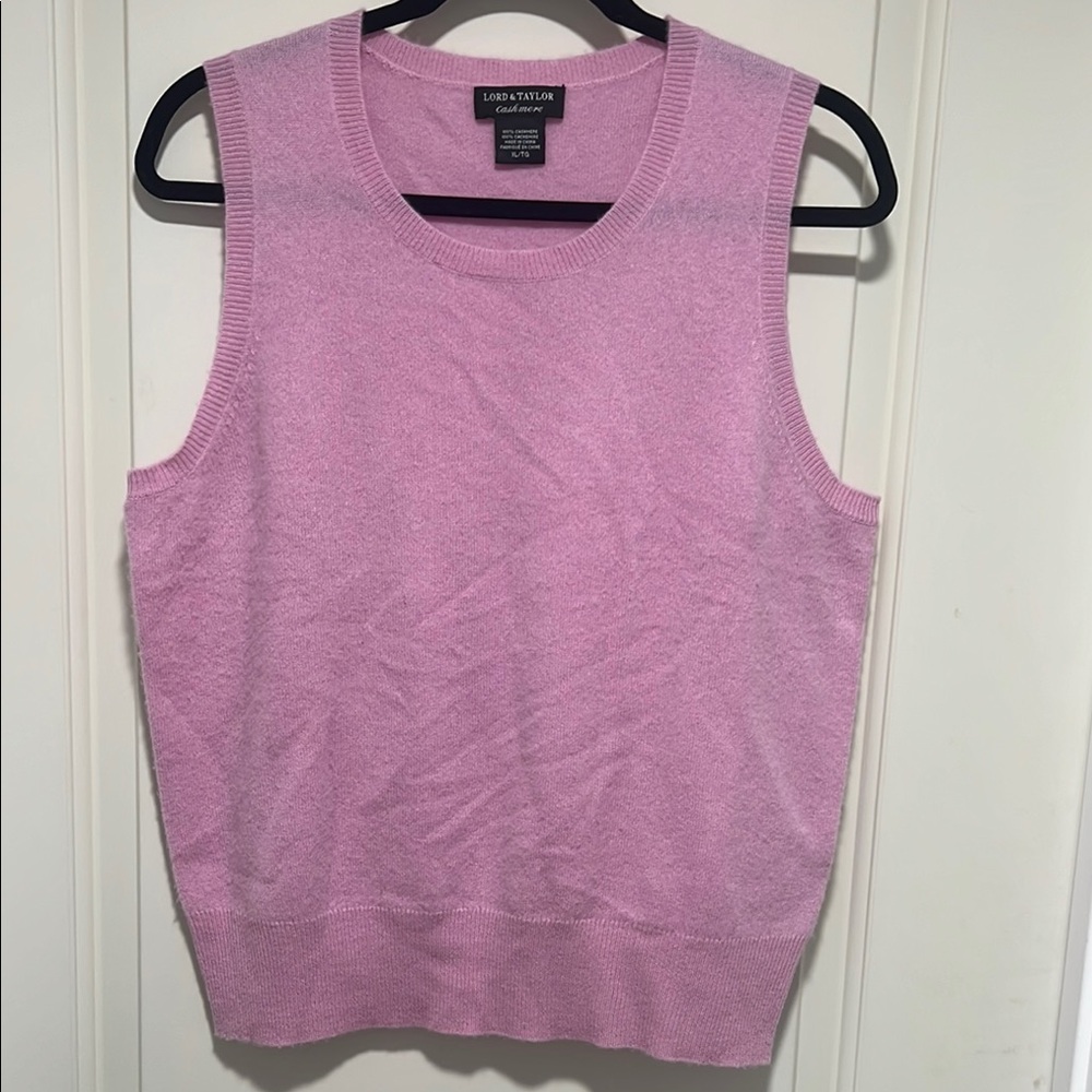 Lord & Taylor 100% Cashmere Sweater Vest Size XL